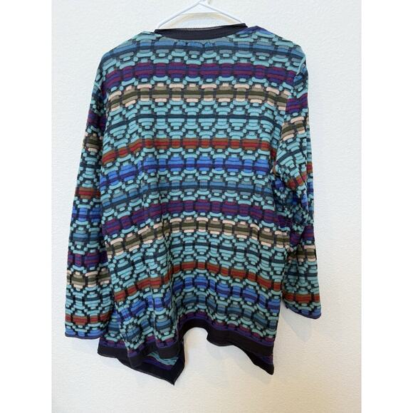 NIC + ZOE Women's Multi Knit Open‎ Front Waterfall Cardigan Sweater Size XL Blue - Picture 5 of 7